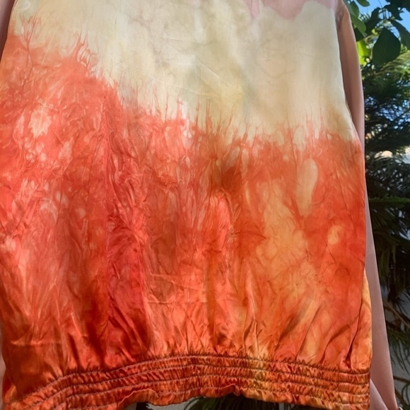 Vtg Tie Dye Crop Jacket with Collar | Pink, Orange. Yellow Gradient | S | Bomber - Picture 2 of 16
